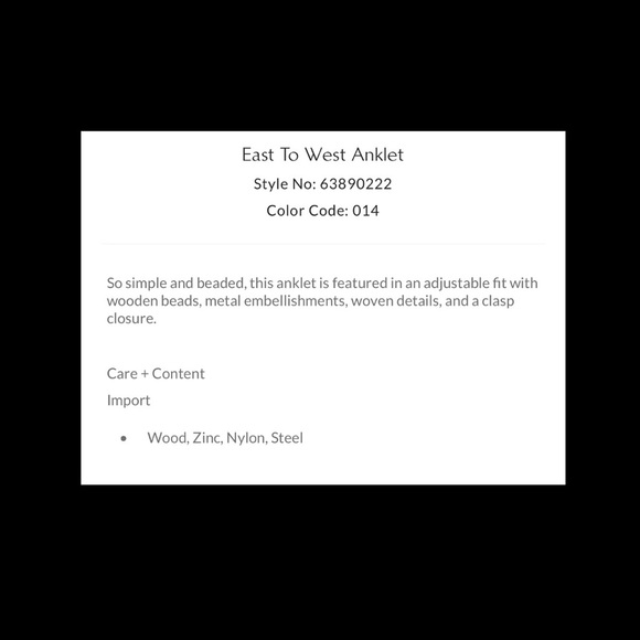 Free People Ankle Bracelet. - Picture 3 of 5